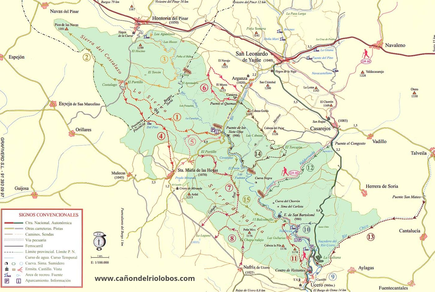 Cañón del Río Lobos - Rutas de Senderismo